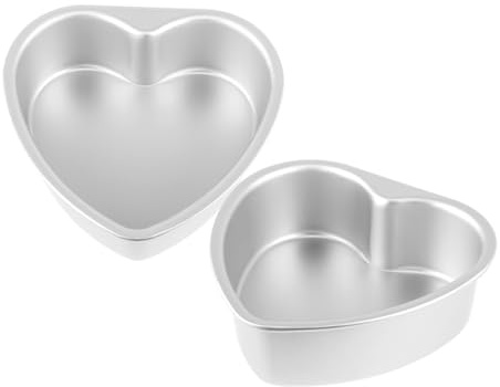 Toyvian 2pezzi Stampo Per Torta Forma in Alluminio Base Rimovibile Per Cottura Domestica e Rilascio Facile Della Torta