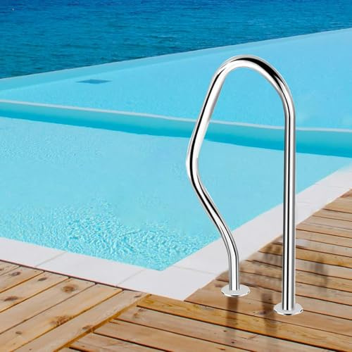 Rampe de piscine extérieure, garde-corps de piscine en acier inoxydable 304 pour terrasses, rampe d'entrée et de sortie antidérapante, poignée de sécurité pour piscine, barre d'appui pour échelle
