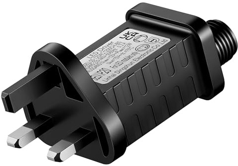 JIZZU Transformers for Christmas Lights, 12V 12W Transformer Plug, 9 Modes Christmas Lights Plug with Timer Function, IP20 Waterproof Replacement Power Supply Adapter for Xmas Lights, Fairy Lights