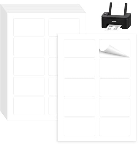 Keboyoe 300 Stück Namensetiketten Selbstklebend Klebeetiketten Bedruckbare A4 Adressetiketten Selbstklebend Groß Aufkleber zum Beschriften Namensaufkleber für Kleidung für Laserdrucker Inkjetdrucker