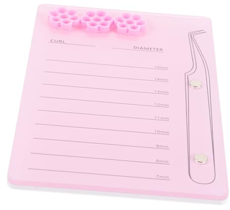Healeved Vassoio Magnetico Scala Graduata Colore Casuale per Extension Ciglia Stili multipli in Acrilico Rosa, Resistente e Non Deformabile per Uso Domestico e Applicazione Ciglia