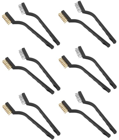 Anneome Lot De 12 Brosses De Nettoyage Puissantes En Fil De Fer Brosses Pour Four Pour Peinture Pour Enlever La Peinture Nettoyer Les
