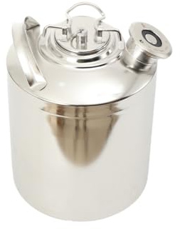 Cozyel Bierleitung Reinigungsbehälter 10L, 1-Kopf Reinigungsfass mit Keg-Spießen für Zapfanlage – Kompatibel mit A-, S-, G-, D-, F-, T-, M-Kupplung – Reinigungsgerät Bierreinigungsfass
