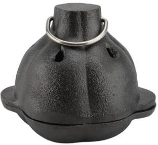 OEBUAFI Rôtissoire à Ail en Fonte, Rôtissoire à Ail de qualité Supérieure avec Poignée Ergonomique et Design Antiadhésif, pour Rôtir des Pommes de Terre, des Champignons et de L'ail au