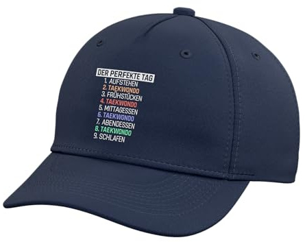 Taekwondo Saying Outfit Suit Gift Men Women Adjustable Printed Baseball Hat, Navy Blue