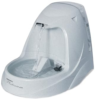 PetSafe Drinkwell Platinum Dog and Cat Water Fountain, Automatic Drinking Fountain for Pets, 168 Ounce,Grey