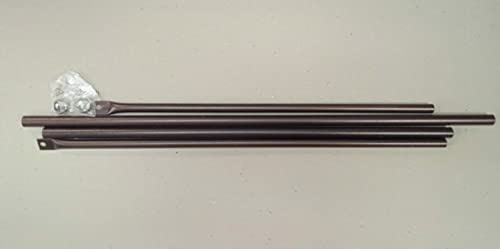 ISEO - COPPIA ASTE TELESCOPICHE BRONZO SERRATURE TRIPLICI SICUREZZA PUNTALE Ø 18MM