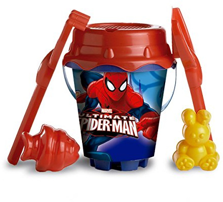 Spiderman - Set de Playa con Cubo y Accesorios, 22 cm (Mondo Toys 311001)