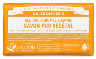 Pain de savon agrumes-orange Dr Bronner's 140 g
