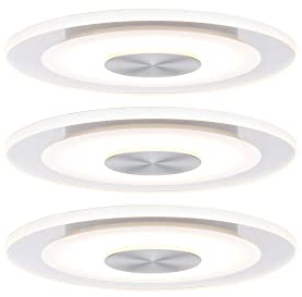 Paulmann 92907 LED Einbauleuchte Whirl rund Einbaustrahler 3x5,5W Deckeneinbauspot Alu Satin Einbaulampe Einbaulicht dimmbar Deckeneinbauleuchte