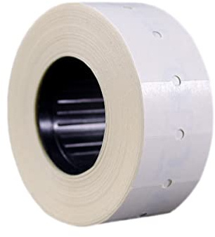 30 Rollen Preisetiketten 21x12RE weiss permanent | 30.000 Etiketten | Preisauszeichner Etiketten | Auszeichner Etiketten | HUTNER