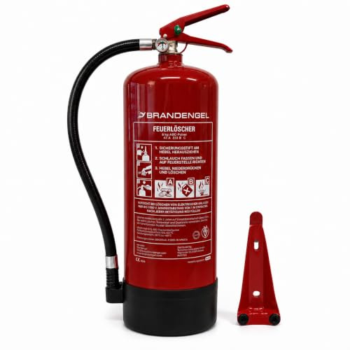 Brandengel® 6 kg ABC-Pulver-Feuerlöscher, Werksneu geprüft – 1 Stück | Werksneu BSI-Zertifiziert nach DIN EN 3-7 & ÖNORM EN 3-7 für Haus, Garage, Werkstatt & Unternehmen