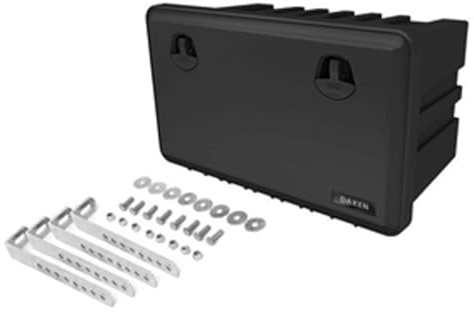 DAKEN Werkzeugkasten JUST 81108 Unterflurbox 826x500x470mm 127l mit Montagehalterungen für LKW Anhänger Transporter Nutzfahrzeuge XXL abschließbar schlagfest wasserdicht Schwarz inkl 4 Schlüssel