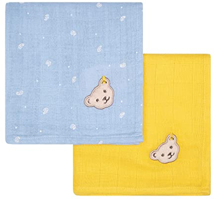 Steiff Baby Jungen Mullwindel 2er Pack, Chambray Blue, 999 EU