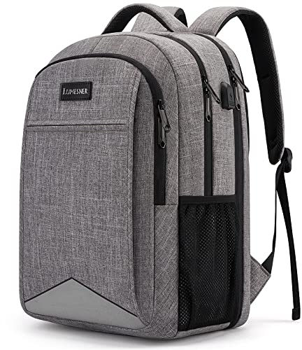 Lumesner Laptop Rucksack mit USB-Ladeanschluss, Diebstahlsicherer Business-Computer-Rucksack für Arbeit/Reisen, Schulrucksack für Jungen Teenager (15,6 Zoll)