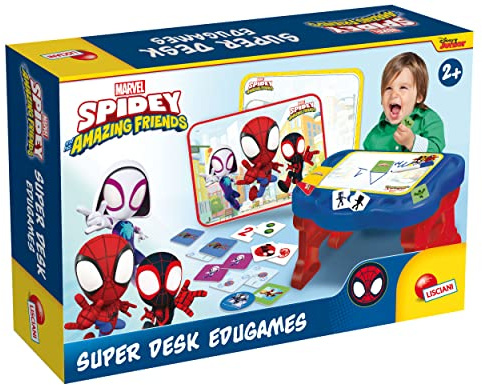 Liscianigiochi- Spider-Man Spidey Superdesk Edugames, Colore Giochi da Tavolo, 99153