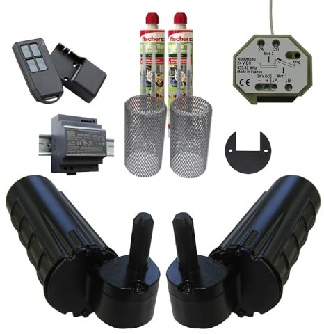 Motorisation pour volet 2 battants SLID'UP URANUS radio - gond Ø 14 mm - kit scellement - alimentation à découpage
