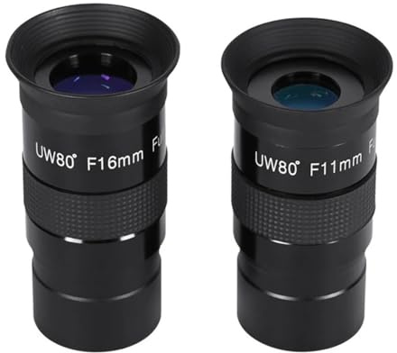 Telescope Accessory Set Eyepiece Multi Green Coated 1.25 80 Degree Ultra Wide 11mm 16mm for Astronomical Telescope Monocular 220 Telescope Camera (Color : Blue)