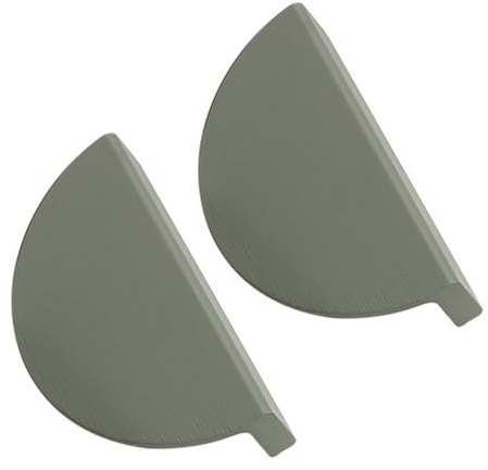 JMCXSM592 2 Stück Schrankgriff Aluminium Möbelgriffe Kinderzimmer halbrund Profilgriff halbmondförmig Türklinken Kleiderschrankgriffe Buntes Türgriff Schubladen Knöpfe (Grün,200mm)