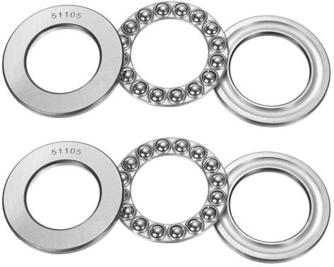 QUARKZMAN 4 Stück 51105 Axial-Rillenkugellager 25mm x 42mm x 11mm Drucklager Einreihig, Chromstahl Gute Leistung (ABEC3)