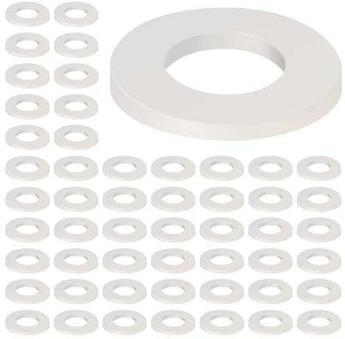 BOUMVID Kunststoff Unterlegscheiben M8X16mm, 50 Stück Nylon Unterlegscheibe Karosseriescheiben Kunststoffscheiben Beilagscheiben Plastik Beilagscheibe für Maschinen Klempner Elektrische Geräte