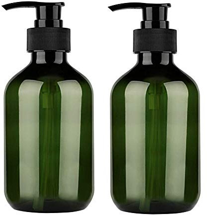 Tnfeeon Bottiglie di Plastica con Pompa Bottiglia Dispenser di Sapone in Plastica Ricaricabile da 500 Ml per Bagno o Lozioni per Lavaggio a Mano Shampoo Balsamo (Green)