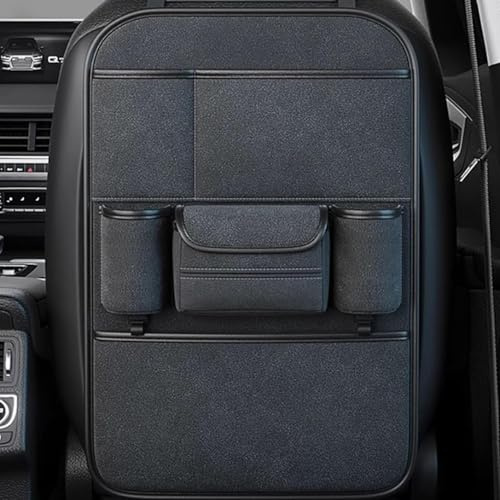 HMYOUXUAN Rückenlehnen-Schutzmatte für Mercedes Benz CLA Shooting Brake (X118) 2023, Rückenlehnenschutz, Auto Rückenlehnenschutz Organizer Autositz Rückseite,One Storage-Quality Black