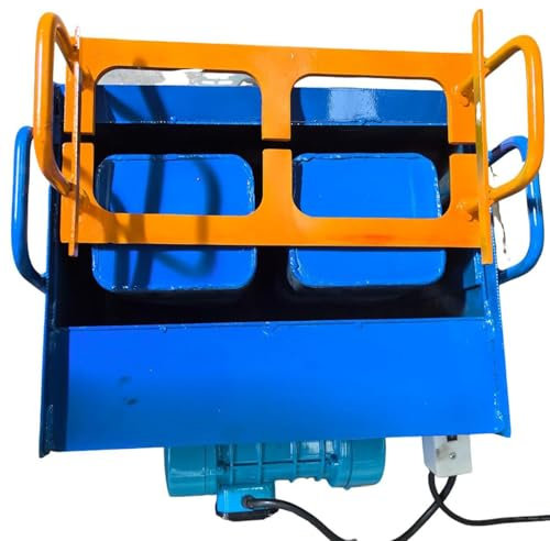 Concrete Block Making Machine Hand Mini Size Electrical Vibration Motor Driven Block Pressing Machine Manual Brick Making Machine,45s Fast Forming,30 Bricks/H,Customizable Molds,Twoholes