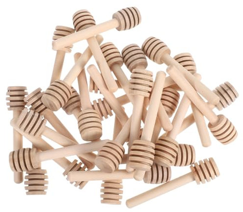 POPETPOP 30piezas Remover Miel De Madera Palitos De Mezcla para Miel y Mermelada Mango De Madera para Café y Regalos De Cocina