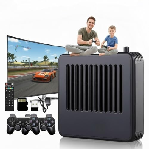4K Retro Spielekonsole – 100.000 Spiele, HDMI Plug & Play Game Stick mit 2 Drahtlosen Controllern, Retro Konsole für Kinder & Erwachsene (128GB)