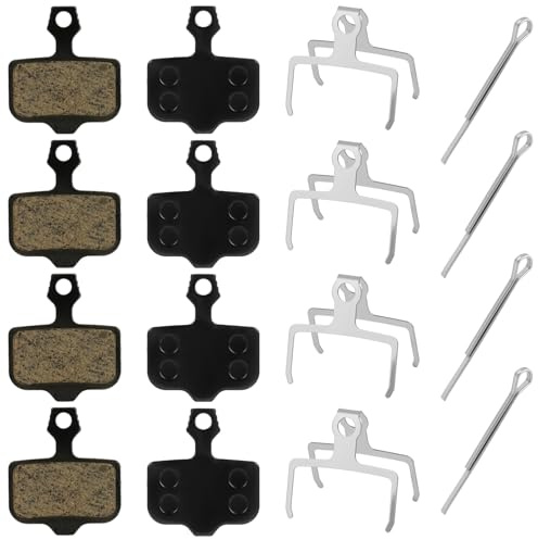 Lunpoem 4 Paires Plaquettes De Frein De Vélo en Résine, Compatible avec Élixir 1 3 5 7 9 R CR Mag XO XX X7 X9 XXWC DB1 DB3 DB5, Remplacement Silencieux pour Vélo, VTT, Trottinette Électrique