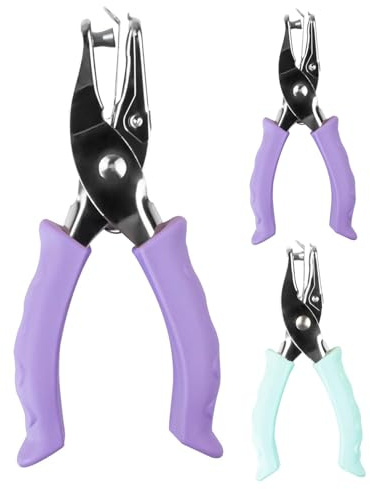 GAJUS Perforateur à 1 Trou 1/4 Pouce, Poinçonneuse à Main Métallique avec Poignée Ergonomique pour Étiquettes, Bricolage, Fournitures Scolaires et Bureau à Domicile (Bleu)
