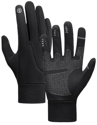 Genérico Guantes de Invierno para Hombres - Táctil para Montar con Calefacción | Guantes de Invierno Aislados,para Actividades Exteriores Deportistas Repartidores Paleadores de Nieve Snowboard