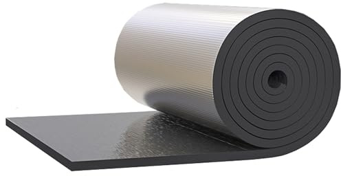 ocpcrn Radiator Reflector Reflective Foam Foil Insulation Panels, 5mm Thick Foil Insulation Roll Self-Adhesive Pads(1mx5m)