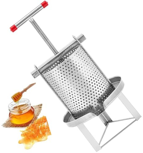 honigschleuder manuell honigpresse edelstahl stainless steel honey wachspresse bienenzucht werkzeug imkereibedarf für die herstellung von wein honig saft pfefferöl oil