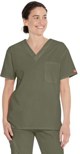 Dickies Signature Blouse médicale à col en V pour Homme - Vert - Taille M