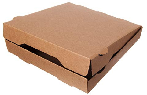 DeinPack Pizzakarton 30x30 cm - Pizzaschachtel Karton für Pizza - 100 Stück - Kompostierbare Verpackung - Pizza-Box Quadratisch - Recyclingkarton Braun
