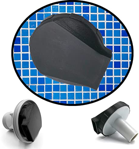 edaltec Pool Einlaufdüse Pooldüse passend für Intex Bestway Ausströmer Poolauslass (Schwarz)