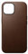 NOMAD Modern Leather Case | für iPhone 15 | Schutzhülle aus Polycarbonat und hochwertigem Echtleder | MagSafe-kompatibel | Brown