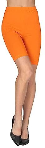 looksy Korta leggings för kvinnor, bomull, cykelbyxor, knälång, sommar, cykelshorts, yoga, sport, apelsin, S