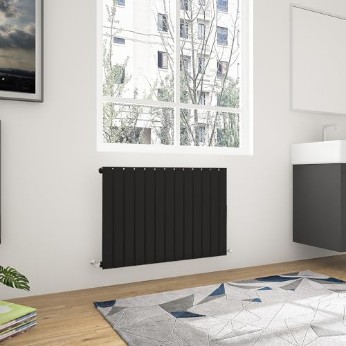 600x884mm Black Flat Panel Radiator Horizontal Vertical Designer Central Heating Rads
