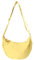 GoPaw Damen Halbmond Crossbody Schultertasche, Hobo Halfmoon Bag, Nylon Crossbody Bag Damen Halbmond Schultertasche mit verstellbarer Schultergurt, Einfarbige(Gelb)