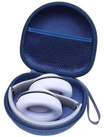 L LTGEM Hard Case Headphone Case Compatible with Soundcore Anker Q20i /JBL Tune 520BT /Rebocico/KVIDIO/Beats/JLab/RORSOU/TOZO Noise Cancelling Foldable Headphone Case, Blue (Case Only)