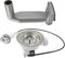 Scarico Lavandino Cucina 114 mm, PP + Acciaio Inox 304 Piletta Lavello Cucina, Twist Lock Scarico Lavello Cucina, Accessori Lavello Cucina, per Tutti i Tipi di Lavello (Argento)