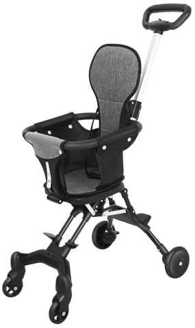 UPKOCH Carrito Niña Ligero Plegable con Asiento Plegado Rápido y Manillar Ajustable Silla Paseo para Viaje Avión Seguro y Cómodo