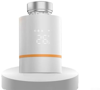 Hosrivae Thermostat Heizkörperventil mit Kindersicherung und Frostschutz, Einstellbarer Schirm für manuelle Steuerung, Weiß