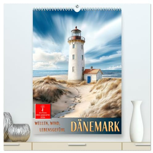 Dänemark - Wellen, Wind, Lebensgefühl (hochwertiger Premium Wandkalender 2026 DIN A2 hoch), Kunstdruck in Hochglanz: Dänemarks Küsten - malerisch und hyggligt. (CALVENDO Natur)