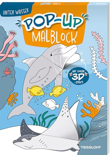 Pop-up Malblock. Unter Wasser: Ausmalen mit 3D-Effekt (Mal- und Rätselbücher)