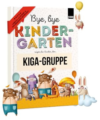 Abschiedsbuch Kindergarten – Erinnerungen an die Kita-Zeit | Rundfux® | 20 Kinder, Poster inklusive, Schülergeschenk, Gruppenfotos, Freundschaft, Vorschule, Abschiedsgeschenk