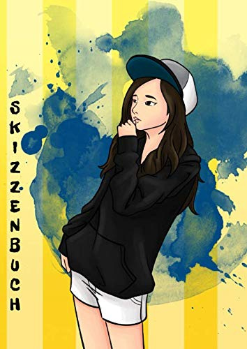Skizzenbuch: Manga Anime Comic Zeichenbuch Notizbuch Kunst Zeichenblock Studenten Lehrer Illustrator Graphiker Anime Art Asiatischer Mädchenjugendlicher